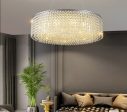 Modern Round Crystal Chandelier For Living Room Chrome Gold Discount