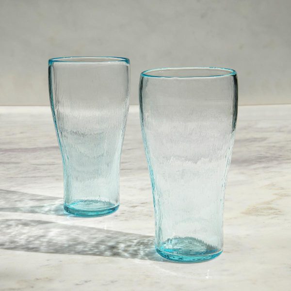 Quoise Glass Tumbler Set of Two (Tall) For Cheap