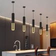 Single Head Long Tube Pendant Lights for Bar Restaurant Stair Kitchen Island Droplight LED Discount