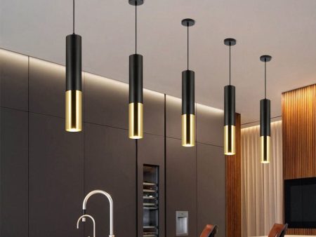 Single Head Long Tube Pendant Lights for Bar Restaurant Stair Kitchen Island Droplight LED Discount