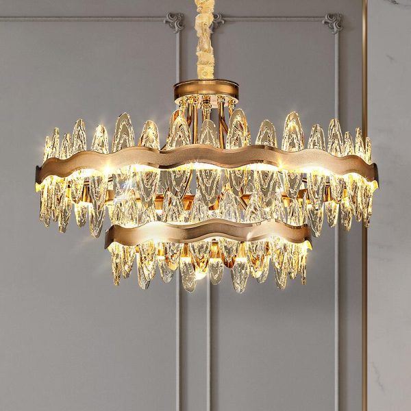 Living Room Luxury Modern Crystal Chandeliers Kitchen Island Light Online now