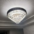 Luxury Round Black Modern Crystal Led Chandelier For Living Room For Cheap