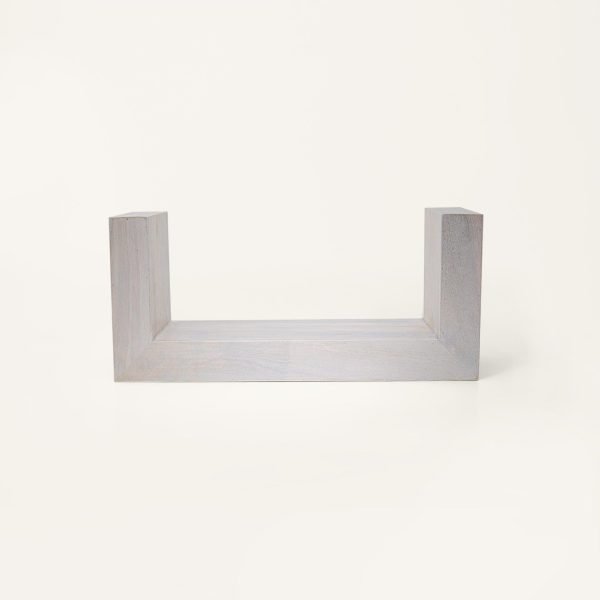 white wood shelf- medium For Sale