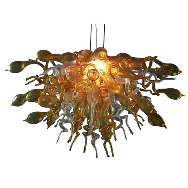 Contemporary Murano Glass Chandelier Lamps Copper Crystal Chandelier Lighting Online