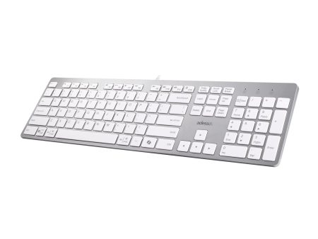 Adesso Multi-OS Scissor switch Desktop keyboard - White - 15-12856 Hot on Sale