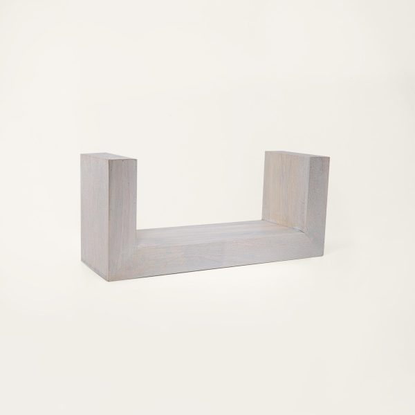 white wood shelf- medium For Sale