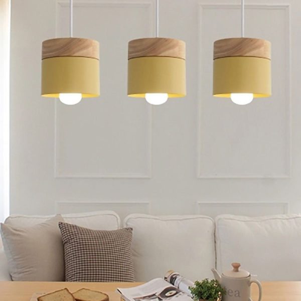 Wooden Nordic Simplicity LED E27 Pendant light Modern Hanging Lights For Cheap