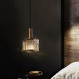 Modern Cubic Glass Pendant Lights  For Kitchen Island & Bedside on Sale