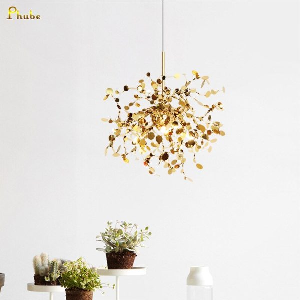 Modern Gold Pendant Lights Led Hanging Lamp For Dining Room Kitchen Lighting Fixtures Home Art Decor Suspension Luminaire Fashion