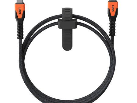 UAG Rugged Kevlar Core USB-C to USB-C Charge Sync Cable 5ft Black Orange For Cheap