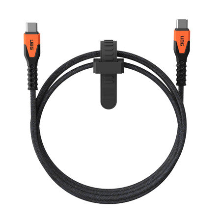 UAG Rugged Kevlar Core USB-C to USB-C Charge Sync Cable 5ft Black Orange For Cheap