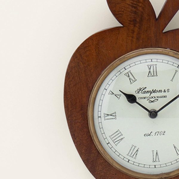 apple wooden wall clock Online Hot Sale