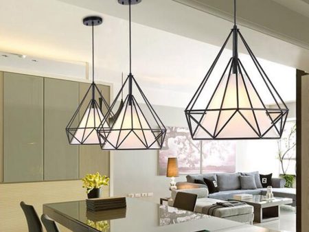 Modern Pendant Lamp Light Iron Frame Pendant Lights for Kitchen Island Dining Room Home Decoration Luminaire For Cheap