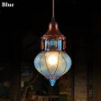 Bohemian Mediterranean Colorful Glass Pendant Lamp for Café Bar and Restaurant Décor Discount