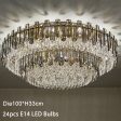 Luxury Large Black Color Crystal Living Room Ceiling Light Cheap