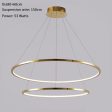 Modern Ring Led Chandelier For Staircase Luxury Living Room Gold Light Fixture Long Villa Hall Lobby on Sale