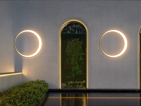 Decorative Crescent Moon Outdoor Waterproof Wall Sconces for Balcony, Courtyard, Garden, or Patio Discount