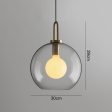 Postmodern Glass Pendant Lights Luxury Lamps For Restaurant Bedroom Bedside Glass Ball Single For Discount