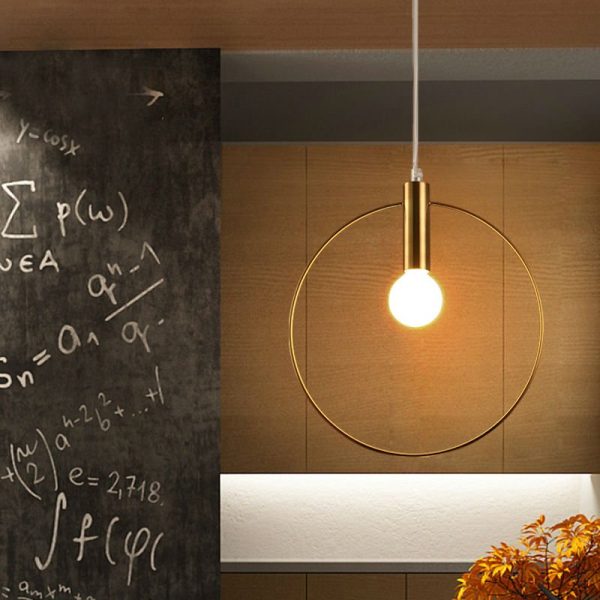 Modern Single Ring Pendant Light - Stylish Suspension Lamp for Lobby and Dining Room Décor Fashion