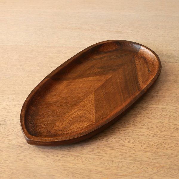 Umber Leaf Oval Platter Fashion