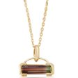 14K Yellow Gold Bi-Color Tourmaline Pendant on Sale