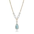 18K White Gold 18K Yellow Gold Aquamarine Diamond Neckpiece Fashion