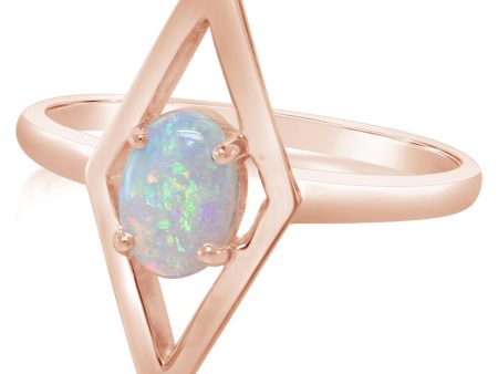 14K Yellow Gold Australian Opal Ring Cheap