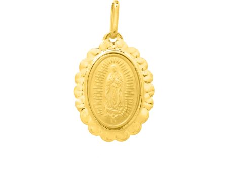 14K Gold Our Lady of Guadalupe Pendant Fashion