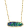 14K Yellow Gold Australian Opal Doublet Neckpiece For Discount