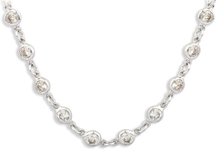 14k White Gold 2.34cttw Diamond Necklace For Cheap