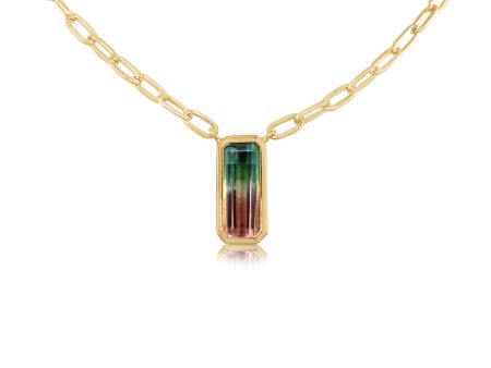 14K Yellow Gold Bi-Color Tourmaline Neckpiece Supply