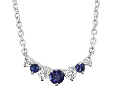 14K White Gold Sapphire Diamond Neckpiece Supply