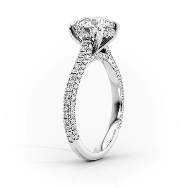 The Rachel Set With A 4 Carat Round Moissanite Cheap