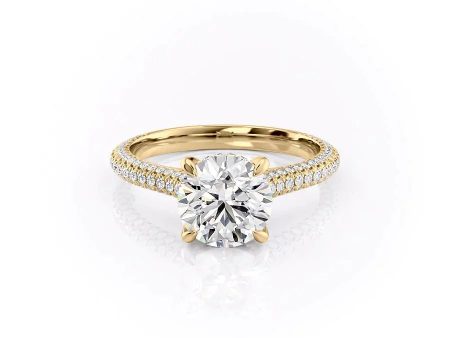 The Rachel Set With A 3.5 Carat Round Moissanite Sale