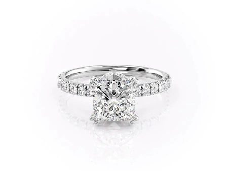 The Sofia Set With A 3.5 Carat Princess Moissanite on Sale