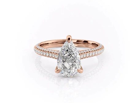 The Rachel Set With A 4.5 Carat Pear Moissanite For Cheap