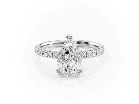 The Sofia Set With A 2.5 Carat Pear Moissanite Hot on Sale