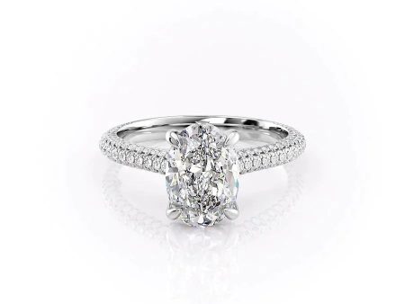 The Rachel Set With A 5 Carat Oval Moissanite Discount