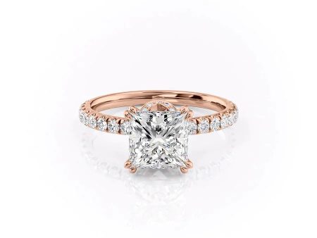 The Sofia Set With A 4.5 Carat Princess Moissanite Sale