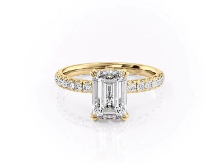 The Sofia Set With A 4.5 Carat Emerald Moissanite For Discount