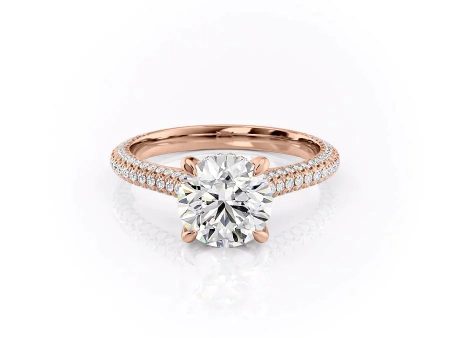 The Rachel Set With A 3 Carat Round Moissanite For Sale