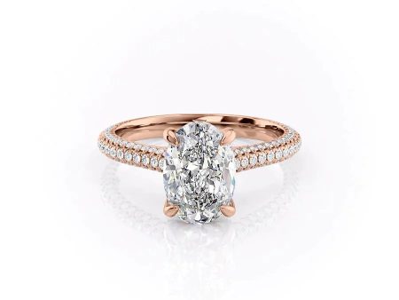 The Rachel Set With A 3.5 Carat Oval Moissanite Online